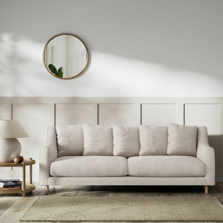Habitat Swift Fabric 3 Seater Sofa - Natural - Ash Leg 0