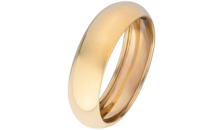 Buy Revere 9ct Gold Rolled Edge Wedding Ring L Mens rings Argos