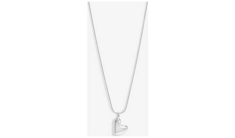 Simply Silver Sterling Silver Molten Heart Pendant Necklace 
