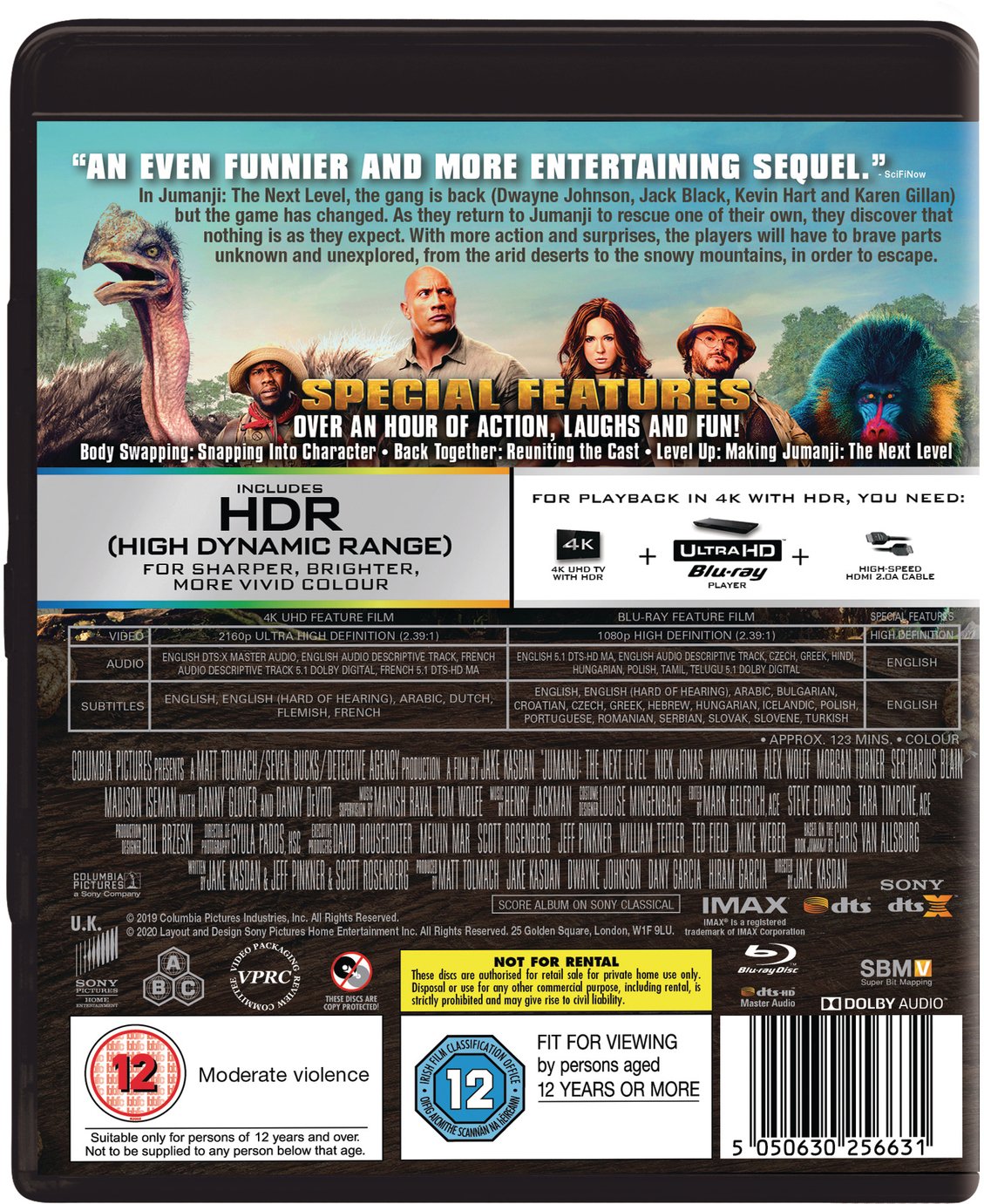 Jumanji: The Next Level 4K UHD Blu-Ray Review