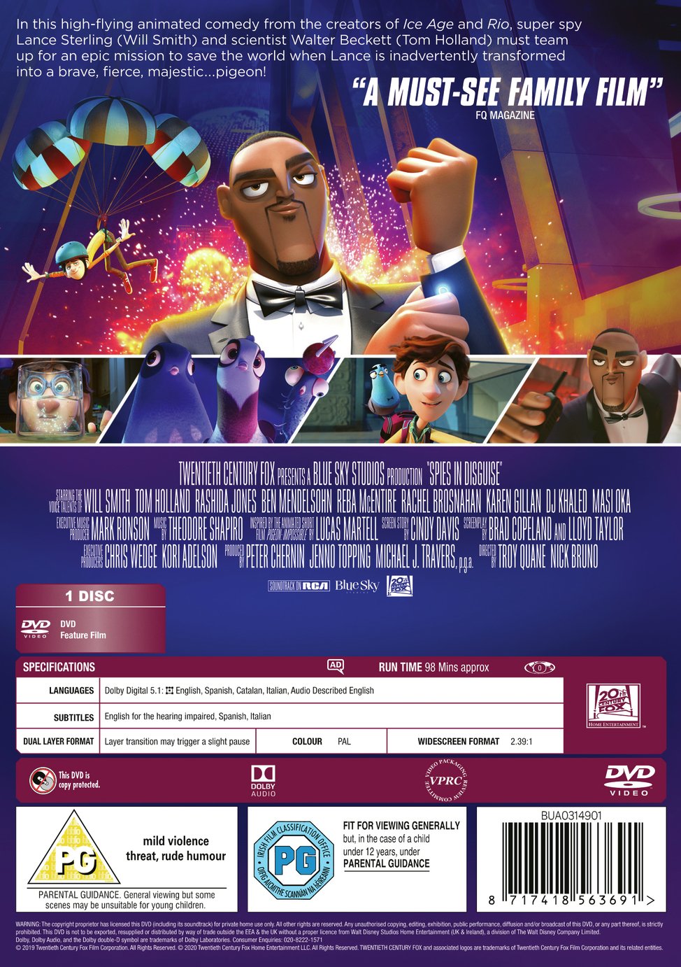 Spies in Disguise DVD Review