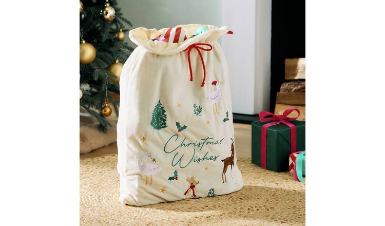 Argos Home Embroidered Character Sack Christmas Decoration