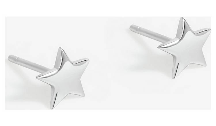 Simply Silver Sterling Silver Star Stud Earrings