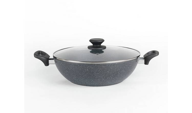 Salter Marblestone 30cm Easypour Family Pan