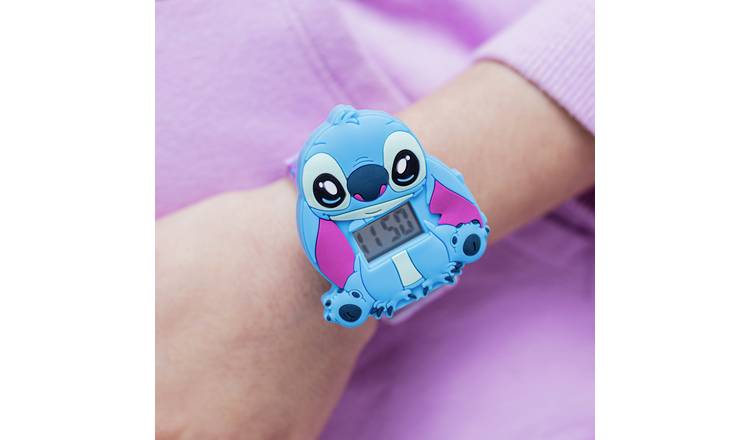 Disney Stitch Kids Pink Butterfly Slap Watch