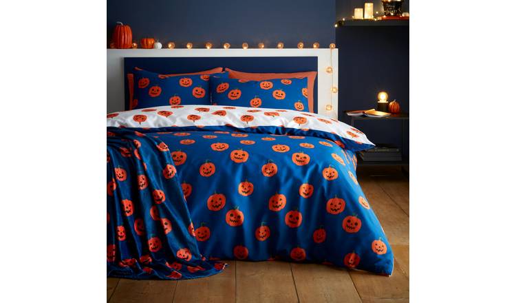 Catherine Lansfield Halloween Pumpkins Bedding Set - Double