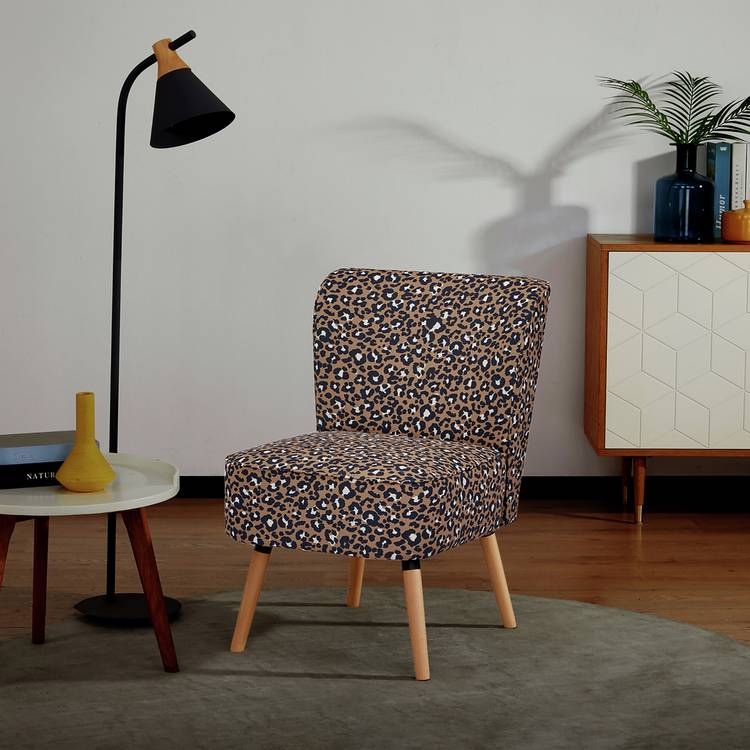 Habitat Eppy Fabric Accent Chair - Leopard Print 0