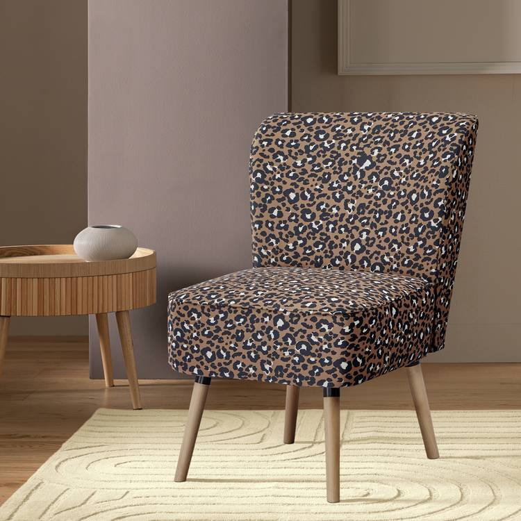Habitat Eppy Fabric Accent Chair - Leopard Print 0