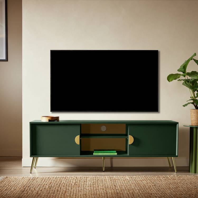 Habitat Velma 2 Door TV Unit - Green 0