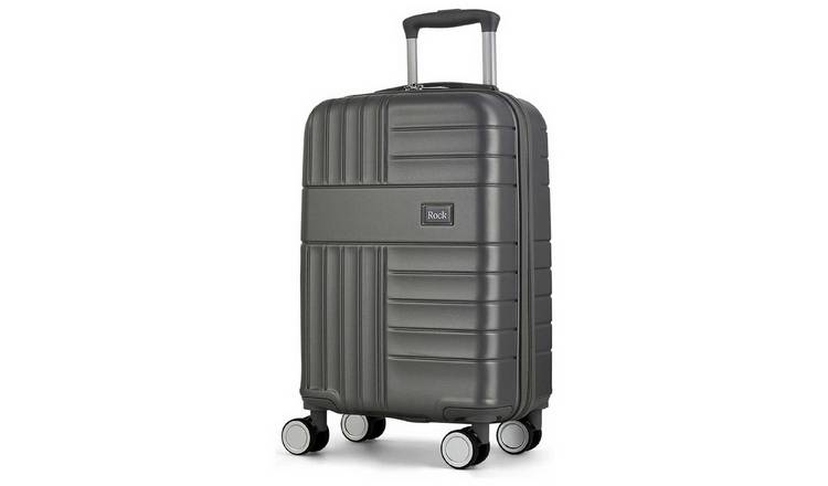 Rock 8 Wheel Hard Suitcase - Small, Charcoal