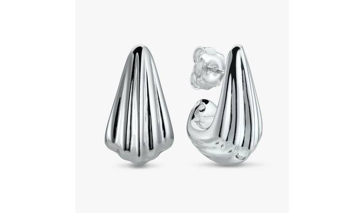 Revere Sterling Silver Rippled Drop Earrings