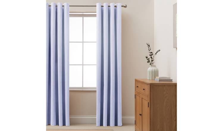 Habitat Blackout Eyelet Curtain - Lilac - 137x117cm