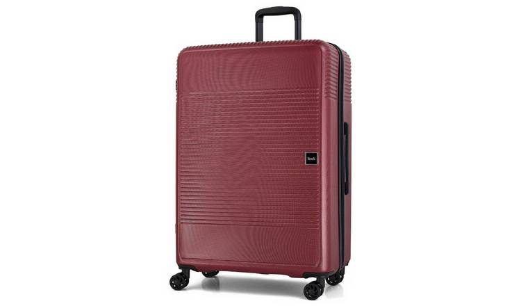 Rock 8 Wheel Hard Suitcase - Large, Burgundy