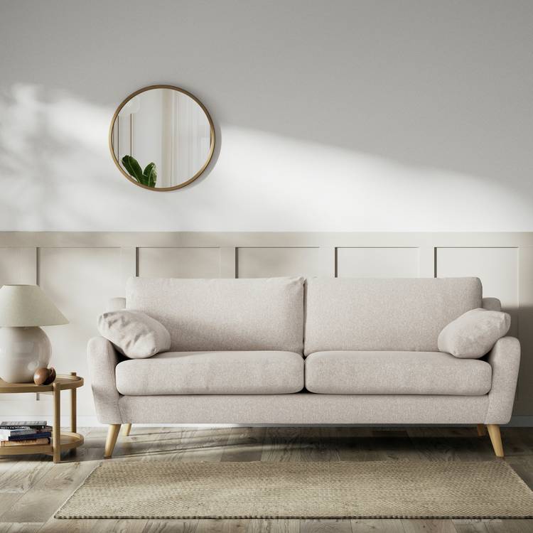 Habitat Lomond Fabric 4 Seater Sofa - Natural - Ash Leg 0