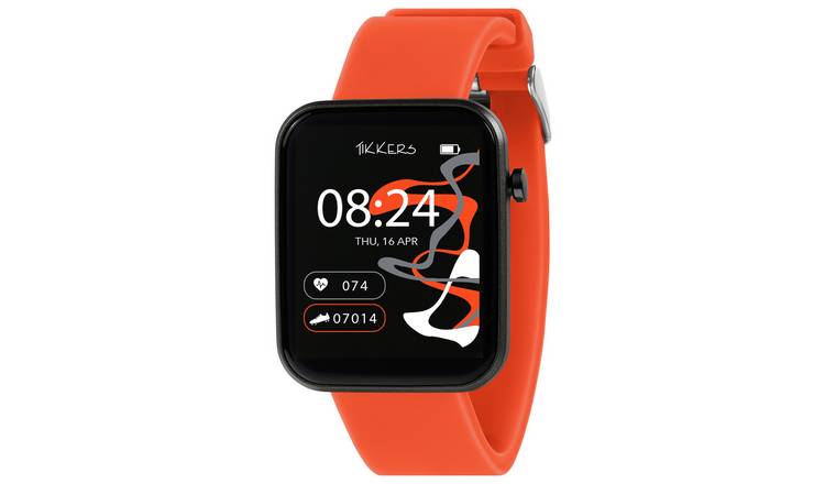 Tikkers Series 13 Bright Orange Strap Smart Watch