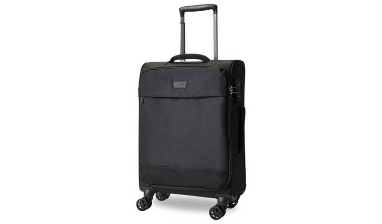 Rock 8 Wheel Soft Suitcase - Small, Black