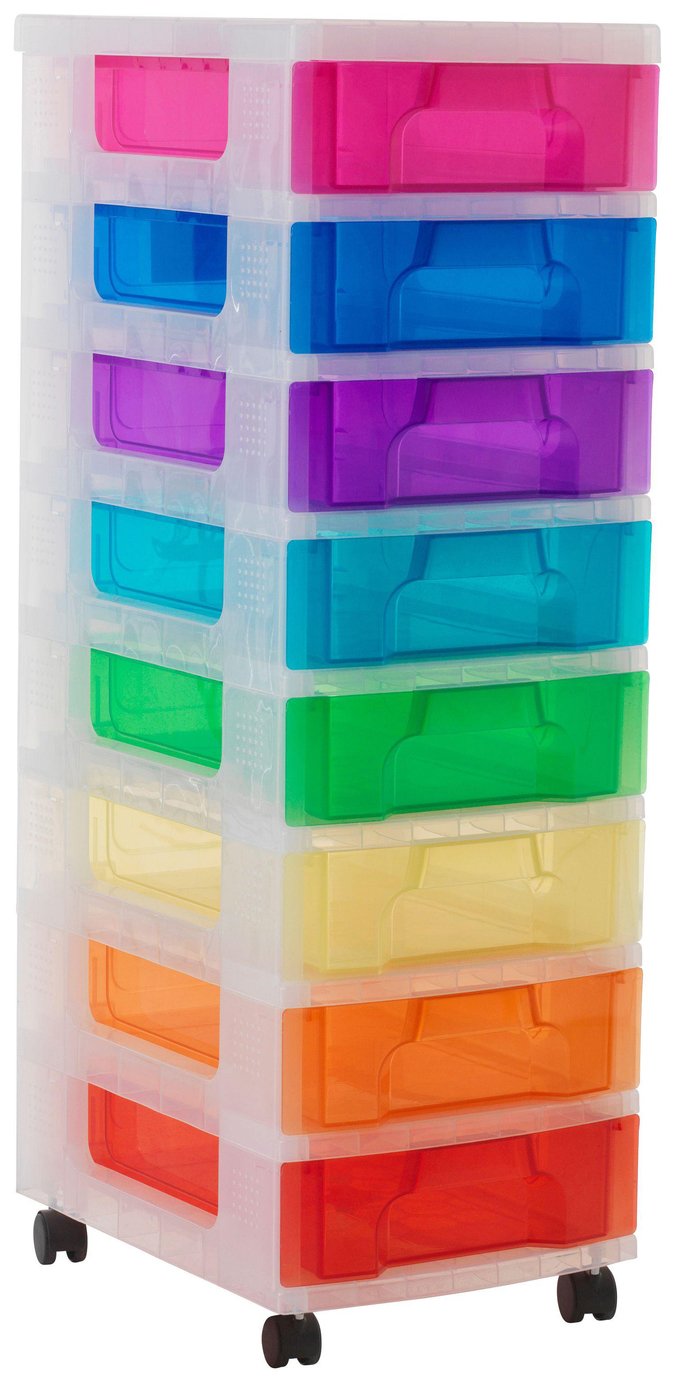 Really Useful 8 Drawer Multicoloured Tower Storage Unit