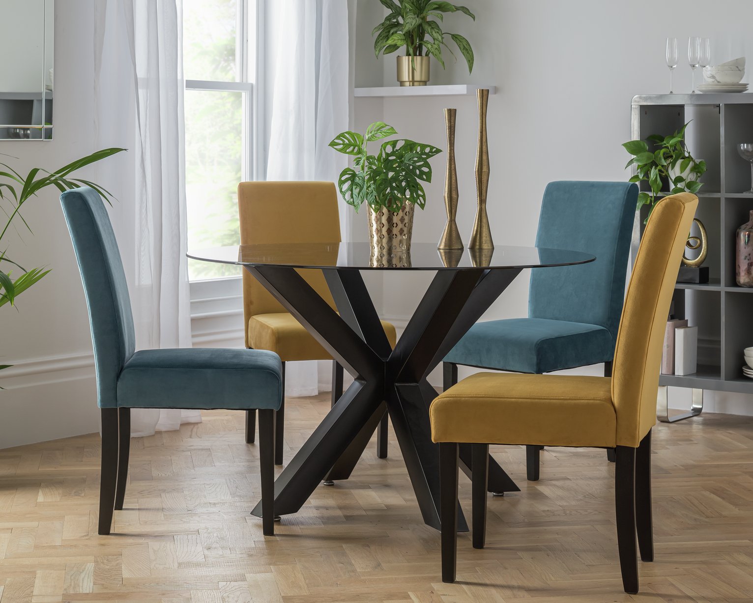 Argos Home Pair of Midback Velvet Dining Chairs Review