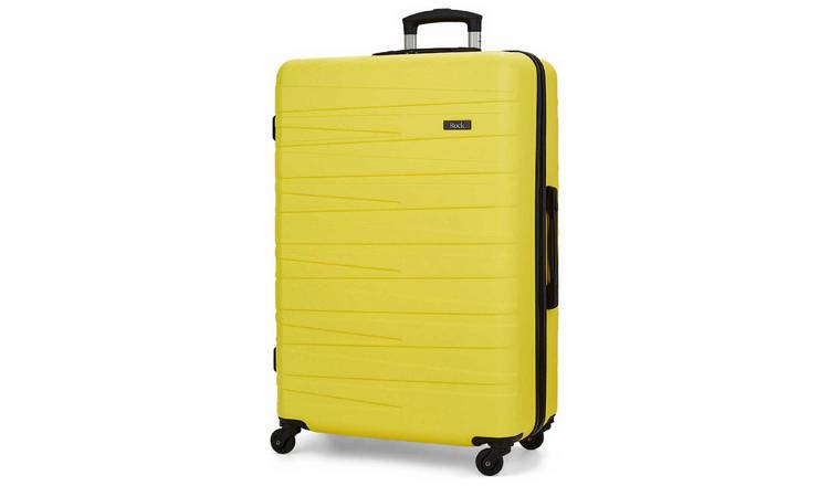 Rock 4 Wheel Hard Suitcase - Large, Yellow