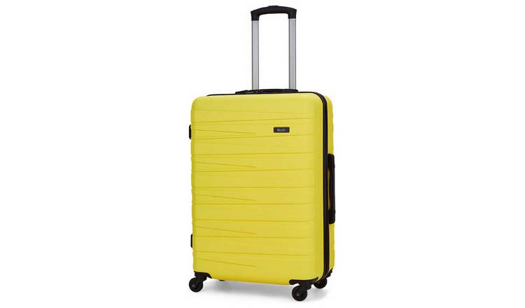 Rock 4 Wheel Hard Suitcase - Medium, Yellow