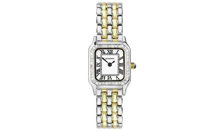 Sekonda Monica Women Stone Set Two Tone Bracelet Watch