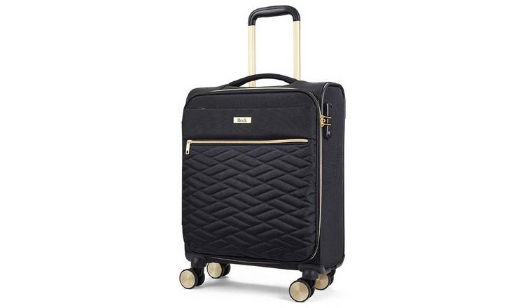 Rock 8 Wheel Soft Suitcase - Small, Black