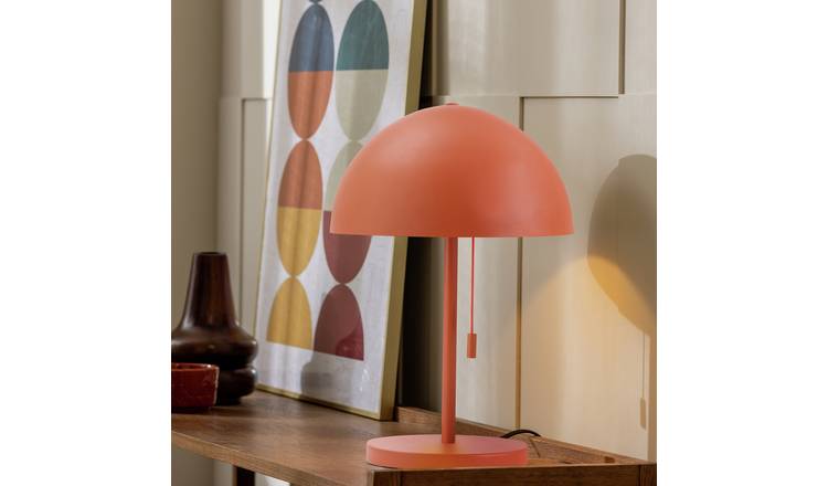 Habitat Mushroom 40cm Metal Table Lamp - Orange