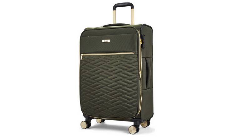 Rock Expandable 8 Wheel Soft Suitcase - Medium, Khaki