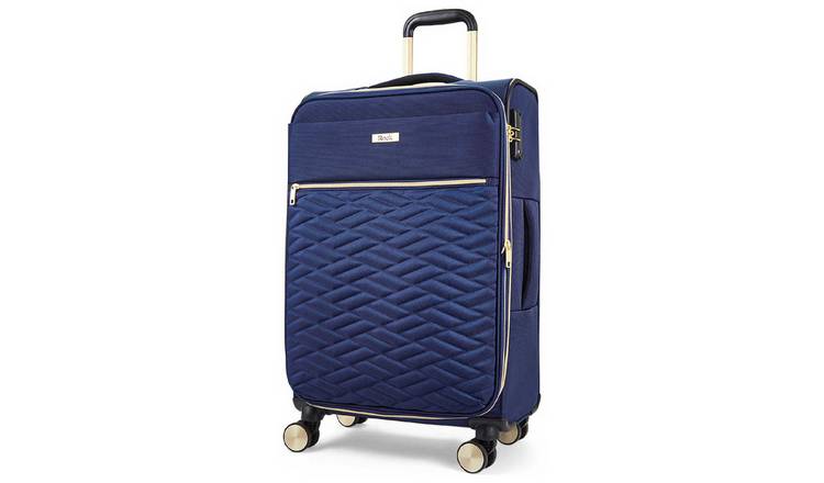Rock Expandable 8 Wheel Soft Suitcase - Medium, Navy