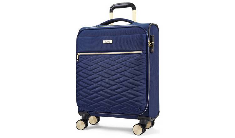 Rock 8 Wheel Soft Suitcase - Small, Navy