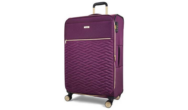 Rock Expandable 8 Wheel Soft Suitcase - Large, Purple