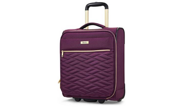 Rock 2 Wheel Soft Suitcase - Small, Purple