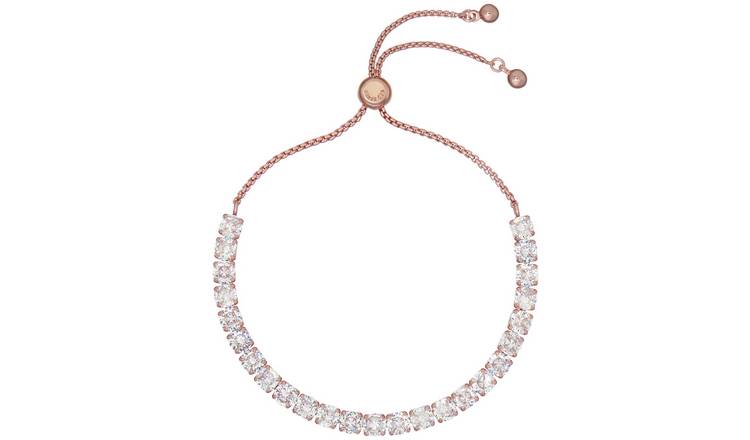 Ted Baker Rose Gold Plated Crystals Adjustable Bracelet