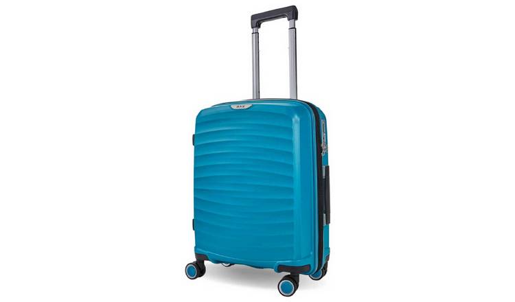 Rock Expandable 8 Wheel Hard Suitcase - Small, Blue