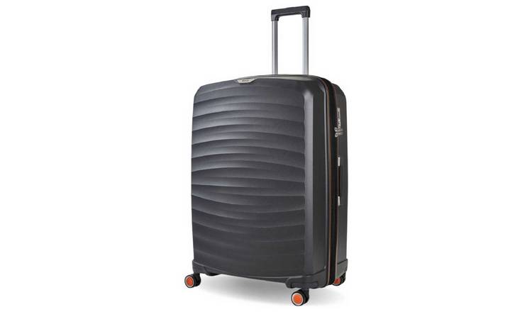 Rock Expandable 8 Wheel Hard Suitcase - Large, Charcoal