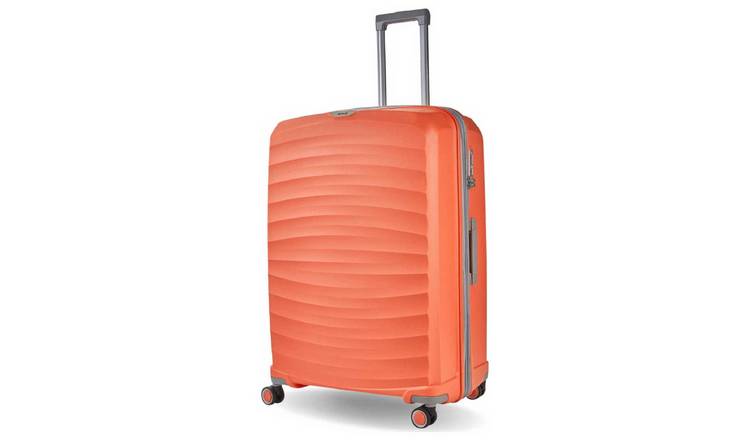 Rock Expandable 8 Wheel Hard Suitcase - Large, Peach