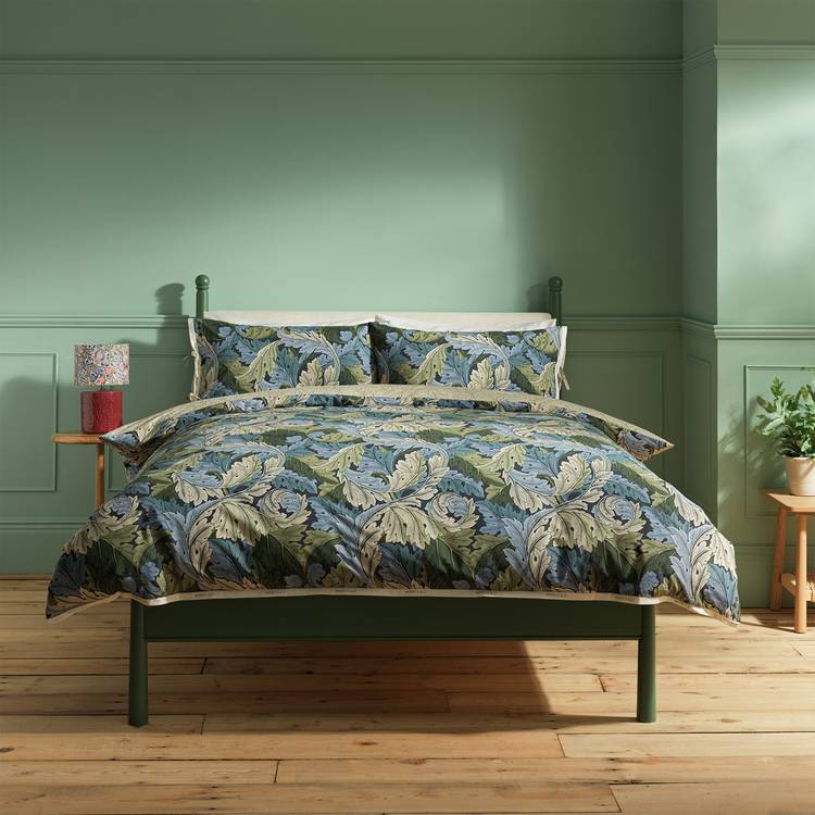 Habitat x Morris & Co. Acanthus Blue Bedding Set - Double 0