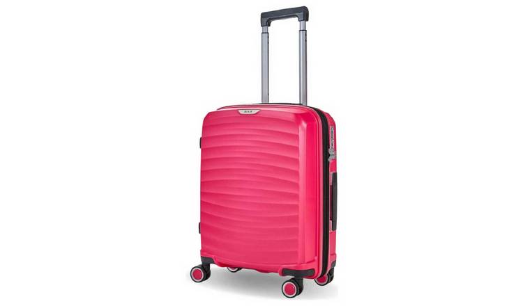 Rock Expandable 8 Wheel Hard Suitcase - Small, Pink