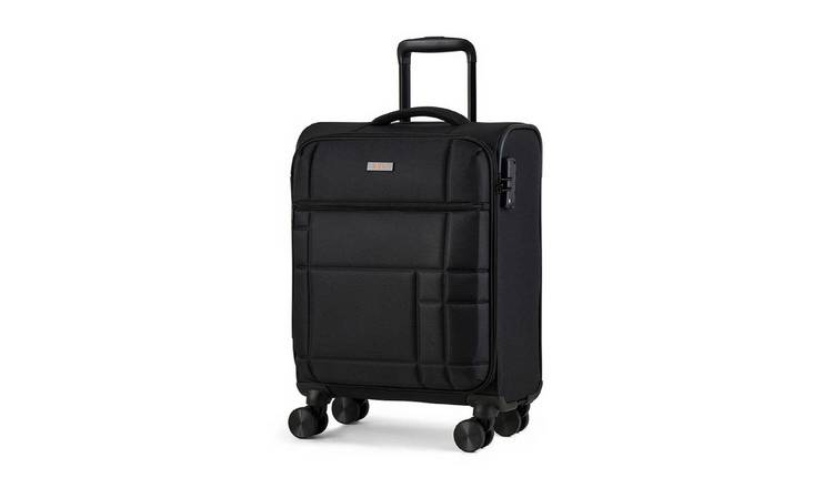 Rock 8 Wheel Soft Suitcase - Small, Black