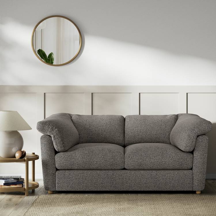 Habitat Wynn Fabric 2 Seater Sofa - Charcoal - Ash Leg 0
