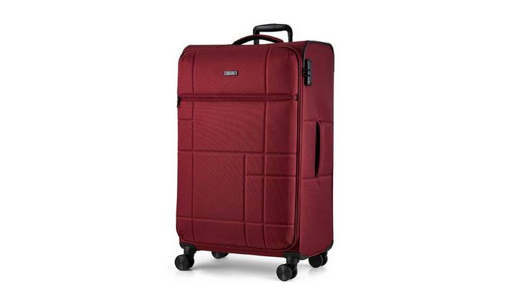 Rock 8 Wheel Soft Suitcase - Large, Red