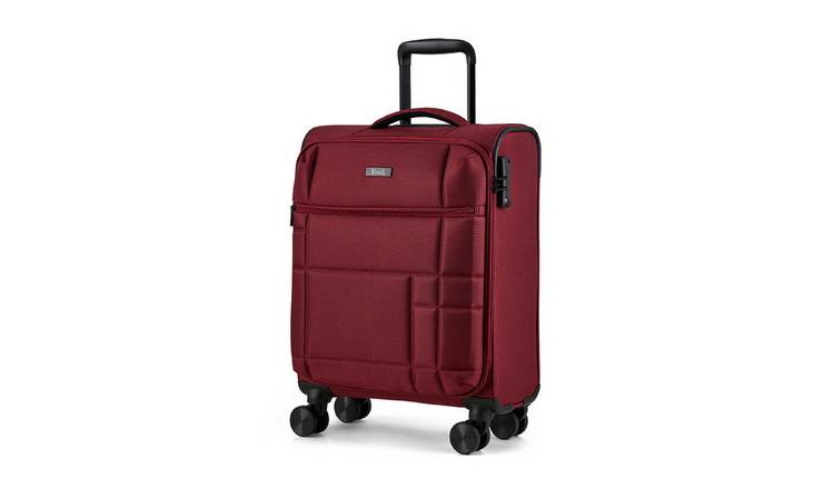 Rock 8 Wheel Soft Suitcase - Small, Red