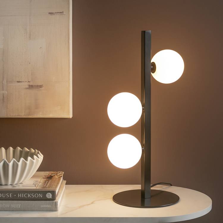 Habitat Archive Misil Metal Table Lamp - Black & Opal 0