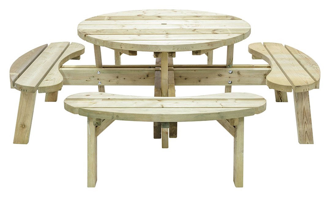 Grange Fencing Wooden Garden Table with Seats