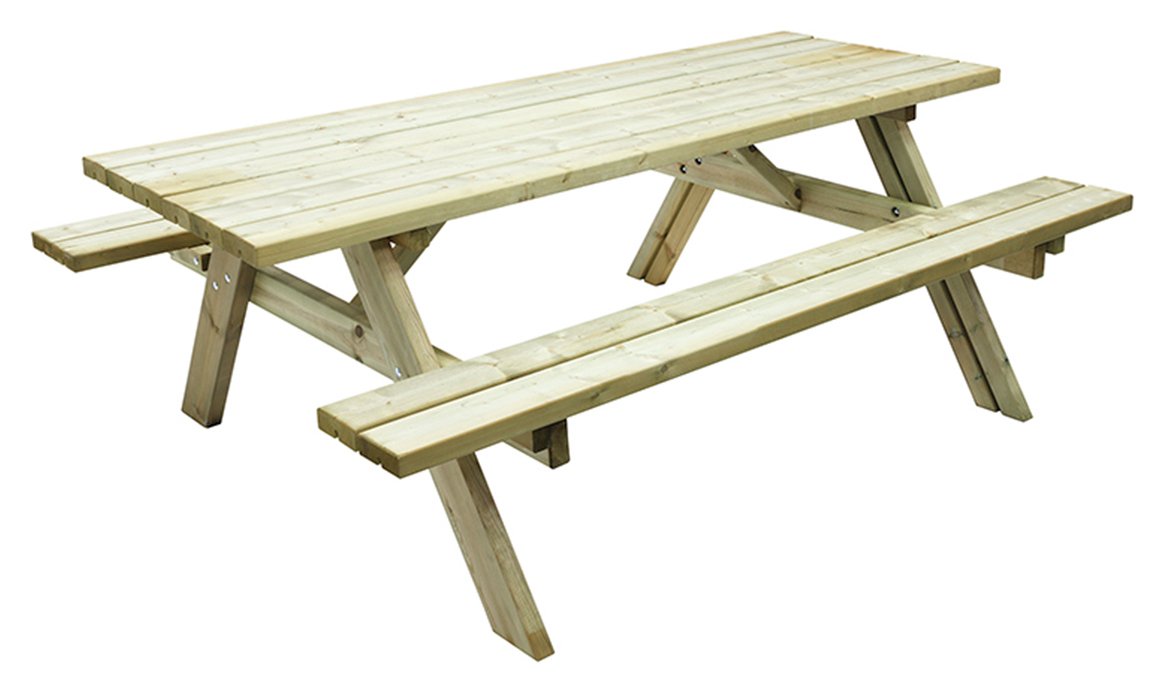 Grange Fencing Wooden Garden Table with Foldable Seats