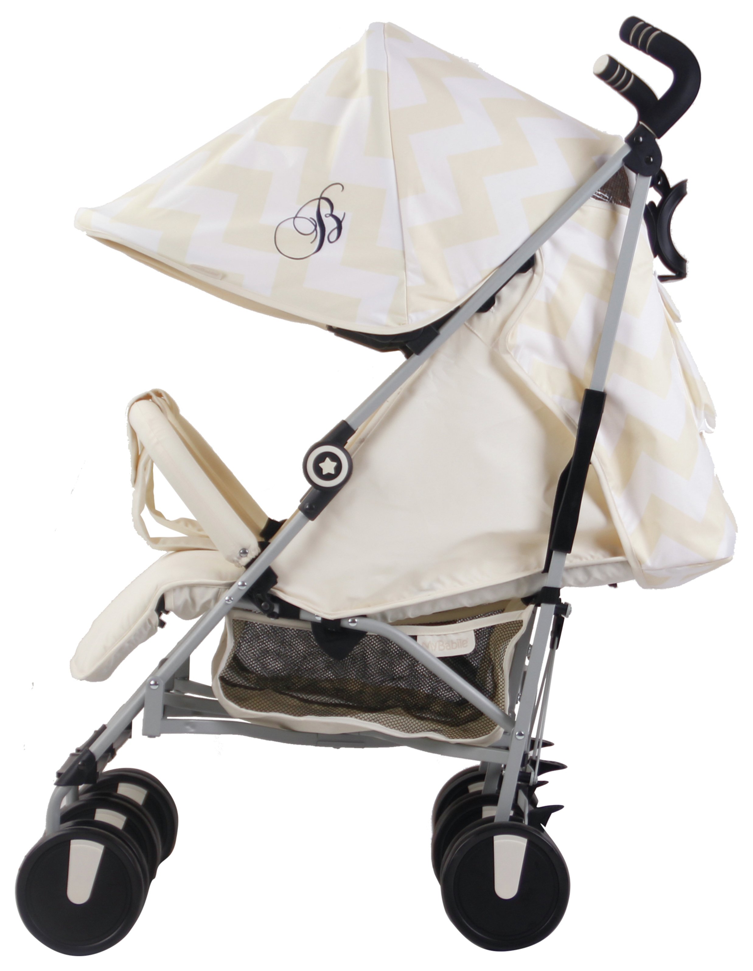 my babiie gold chevron stroller