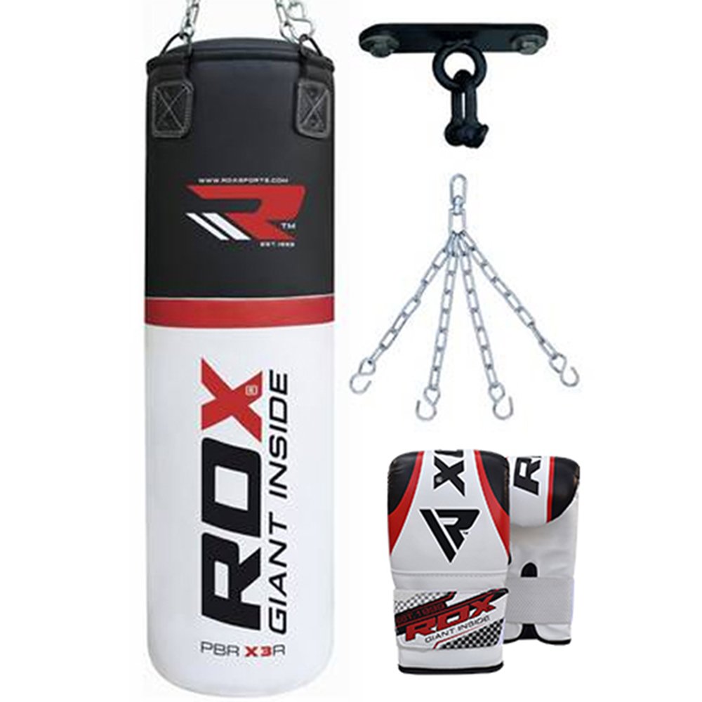 RDX 4ft Punchbag with Gloves, Chains and Bracket