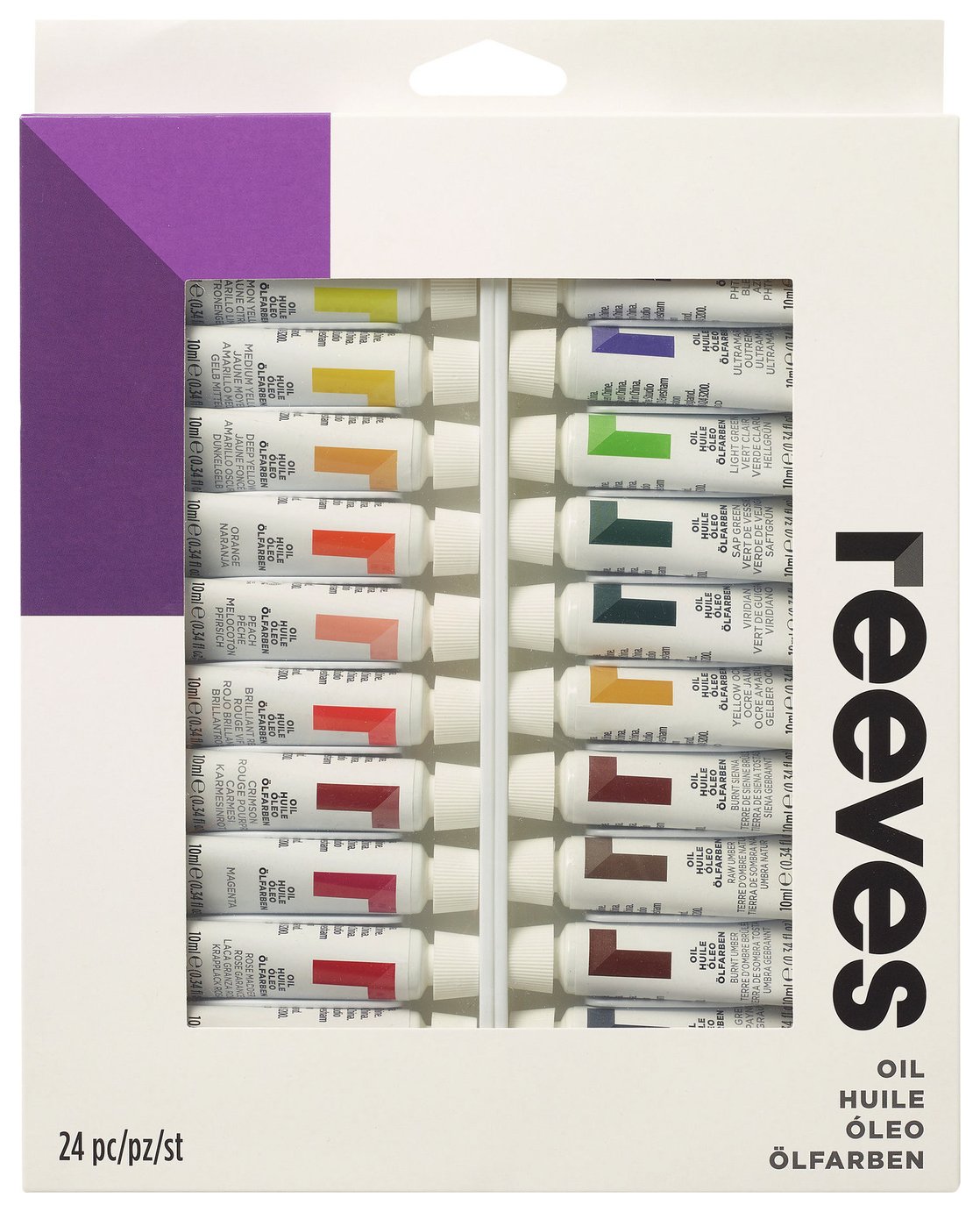 Reeves Oil Paint 10ml Set - 24 Pieces