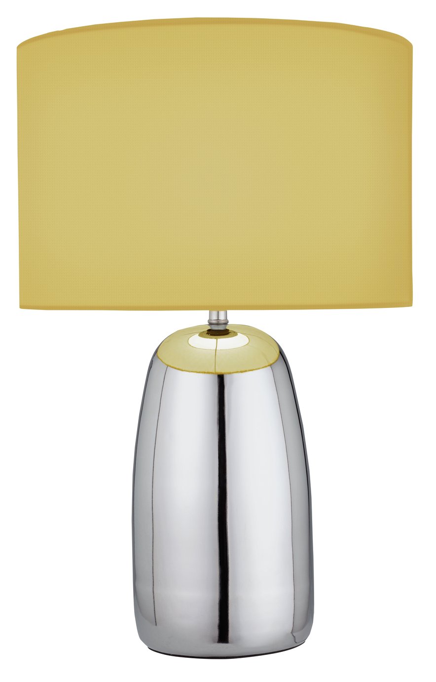 Argos Home Largo Touch Table Lamp - Yellow & Chrome