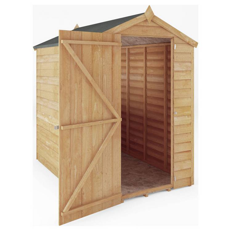 Mercia Wooden Overlap Windowless Shed 6 x 4ft 0